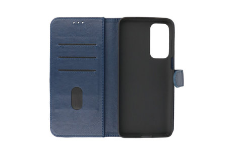 BAOHU Hoesje Geschikt voor Motorola Moto Edge 20 - Kaarthouder Book Case Telefoonhoesje - Navy