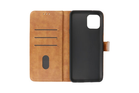 BAOHU Hoesje Geschikt voor Motorola Moto Edge 20 Lite - Kaarthouder Book Case Telefoonhoesje - Bruin
