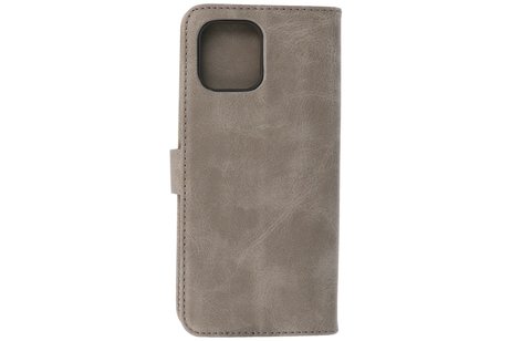 BAOHU Hoesje Geschikt voor Motorola Moto Edge 20 Lite - Kaarthouder Book Case Telefoonhoesje - Grijs