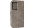 BAOHU Hoesje Geschikt voor Motorola Moto Edge 20 Pro - Kaarthouder Book Case Telefoonhoesje - Grijs