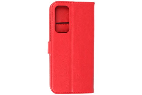 BAOHU Hoesje Geschikt voor Motorola Moto Edge 2021 - Kaarthouder Book Case Telefoonhoesje - Rood