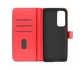 Motorola Moto Edge 2021 Hoesje Kaarthouder Book Case Telefoonhoesje Rood