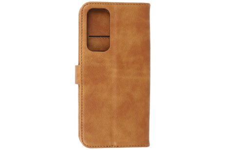 BAOHU Hoesje Geschikt voor Motorola Moto Edge 2021 - Kaarthouder Book Case Telefoonhoesje - Bruin