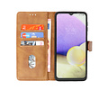 Oppo A16 - A53s 5G - A55 5G Hoesje Kaarthouder Book Case Telefoonhoesje Bruin