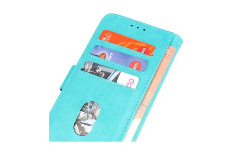 Hoesje Geschikt voor iPhone 13 Mini - Kaarthouder Book Case Telefoonhoesje - Groen