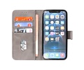 BAOHU Hoesje Geschikt voor iPhone 13 Mini - Kaarthouder Book Case Telefoonhoesje - Grijs