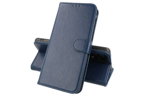 BAOHU Hoesje Geschikt voor iPhone 13 - Kaarthouder Book Case Telefoonhoesje - Navy