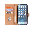 BAOHU Hoesje Geschikt voor iPhone 13 Pro - Kaarthouder Book Case Telefoonhoesje - Bruin
