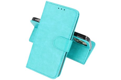BAOHU Hoesje Geschikt voor iPhone 13 Pro Max - Kaarthouder Book Case Telefoonhoesje - Groen