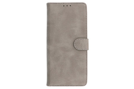 Oppo A74 5G - A93 5G - A54 5G Hoesje Kaarthouder Book Case Telefoonhoesje Grijs