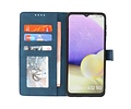 BAOHU Hoesje Geschikt voor Samsung Galaxy A32 5G - Hoesje Book Case Telefoonhoesje - Blauw