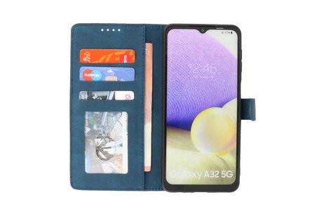 BAOHU Hoesje Geschikt voor Samsung Galaxy A32 5G - Hoesje Book Case Telefoonhoesje - Blauw