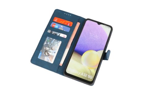 BAOHU Hoesje Geschikt voor Samsung Galaxy A32 5G - Hoesje Book Case Telefoonhoesje - Blauw