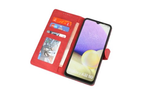 BAOHU Hoesje Geschikt voor Samsung Galaxy A32 5G - Hoesje Book Case Telefoonhoesje - Rood
