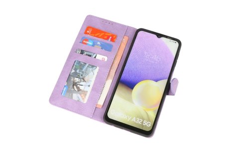 BAOHU Hoesje Geschikt voor Samsung Galaxy A32 5G - Hoesje Book Case Telefoonhoesje - Paars