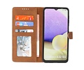 BAOHU Hoesje Geschikt voor Samsung Galaxy A32 5G - Hoesje Book Case Telefoonhoesje - Bruin