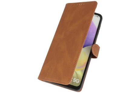 BAOHU Hoesje Geschikt voor Samsung Galaxy A32 5G - Hoesje Book Case Telefoonhoesje - Bruin