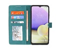 BAOHU Hoesje Geschikt voor Samsung Galaxy A32 5G - Hoesje Book Case Telefoonhoesje - Donker Groen