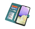 BAOHU Hoesje Geschikt voor Samsung Galaxy A32 5G - Hoesje Book Case Telefoonhoesje - Donker Groen