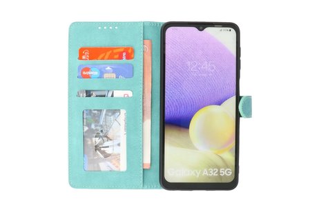 Samsung Galaxy A32 5G Hoesje Book Case Telefoonhoesje Turquoise