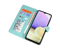 BAOHU Hoesje Geschikt voor Samsung Galaxy A32 5G - Hoesje Book Case Telefoonhoesje - Turquoise