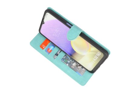 BAOHU Hoesje Geschikt voor Samsung Galaxy A32 5G - Hoesje Book Case Telefoonhoesje - Turquoise
