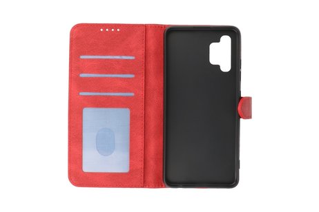 BAOHU Hoesje Geschikt voor Samsung Galaxy A32 4G - Hoesje Book Case Telefoonhoesje - Rood