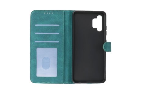 BAOHU Hoesje Geschikt voor Samsung Galaxy A32 4G - Hoesje Book Case Telefoonhoesje - Donker Groen