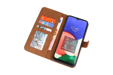 BAOHU Hoesje Geschikt voor Samsung Galaxy A12 - Hoesje Book Case Telefoonhoesje - Bruin