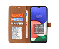 Samsung Galaxy A12 Hoesje Book Case Telefoonhoesje Bruin