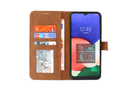 Samsung Galaxy A12 Hoesje Book Case Telefoonhoesje Bruin