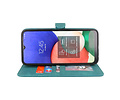 Samsung Galaxy A12 Hoesje Book Case Telefoonhoesje Donker Groen