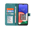 Samsung Galaxy A12 Hoesje Book Case Telefoonhoesje Donker Groen