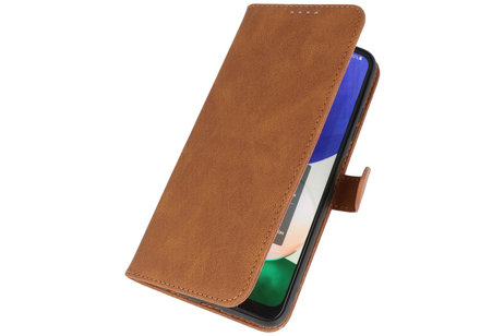 BAOHU Hoesje Geschikt voor Samsung Galaxy A22 4G - Hoesje Book Case Telefoonhoesje - Bruin
