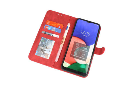 BAOHU Hoesje Geschikt voor Samsung Galaxy A02s - Hoesje Book Case Telefoonhoesje - Rood