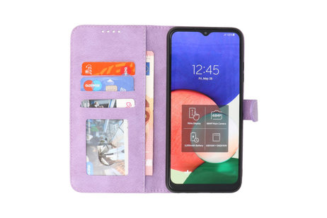 Samsung Galaxy A02s Hoesje Book Case Telefoonhoesje Paars