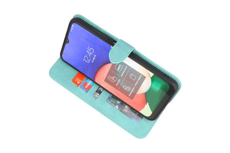 Samsung Galaxy A02s Hoesje Book Case Telefoonhoesje Turquoise