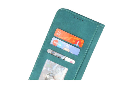 BAOHU Hoesje Geschikt voor iPhone 13 Pro - Hoesje Book Case Telefoonhoesje - Donker Groen