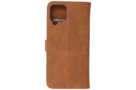 Samsung Galaxy A12 Hoesje Book Case Telefoonhoesje Bruin