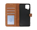 BAOHU Hoesje Geschikt voor Samsung Galaxy A22 4G - Hoesje Book Case Telefoonhoesje - Bruin