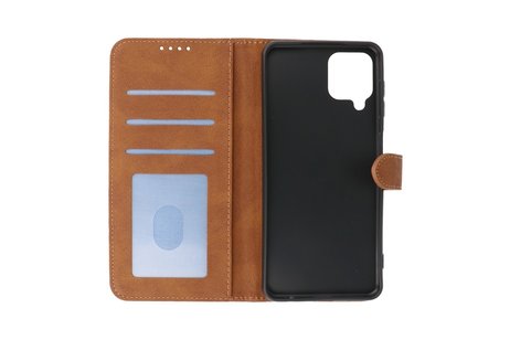 BAOHU Hoesje Geschikt voor Samsung Galaxy A22 4G - Hoesje Book Case Telefoonhoesje - Bruin