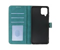 BAOHU Hoesje Geschikt voor Samsung Galaxy A22 4G - Hoesje Book Case Telefoonhoesje - Donker Groen