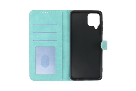 BAOHU Hoesje Geschikt voor Samsung Galaxy A22 4G - Hoesje Book Case Telefoonhoesje - Turquoise