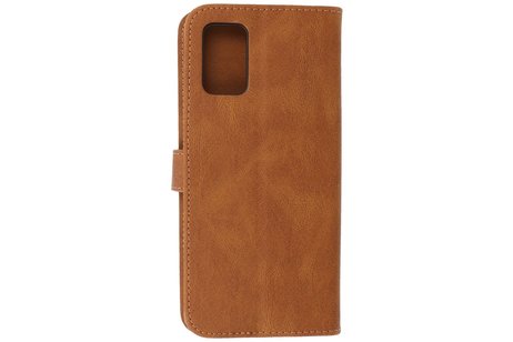 BAOHU Hoesje Geschikt voor Samsung Galaxy A02s - Hoesje Book Case Telefoonhoesje - Bruin