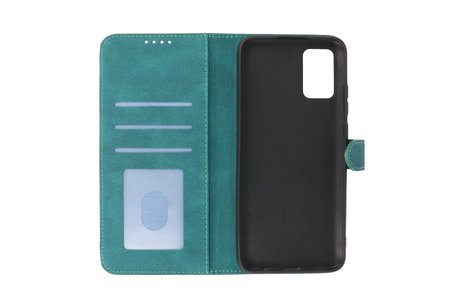 BAOHU Hoesje Geschikt voor Samsung Galaxy A02s - Hoesje Book Case Telefoonhoesje - Donker Groen