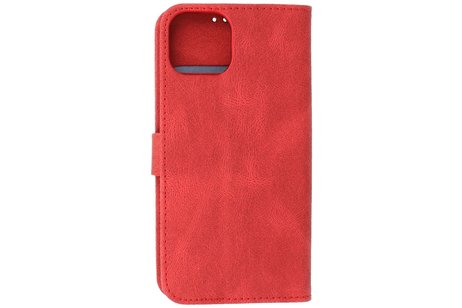 BAOHU Hoesje Geschikt voor iPhone 13 - Hoesje Book Case Telefoonhoesje - Rood