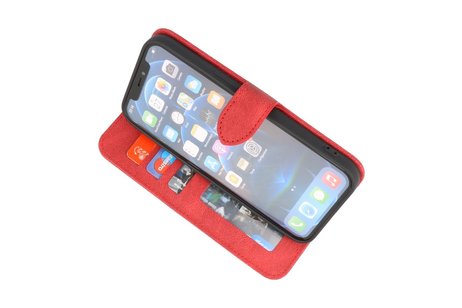 BAOHU Hoesje Geschikt voor iPhone 13 - Hoesje Book Case Telefoonhoesje - Rood