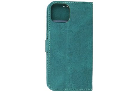 iPhone 13 Hoesje Book Case Telefoonhoesje Donker Groen