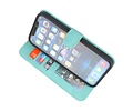 iPhone 13 Hoesje Book Case Telefoonhoesje Turquoise