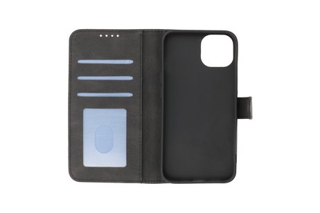 BAOHU Hoesje Geschikt voor iPhone 13 Mini - Hoesje Book Case Telefoonhoesje - Zwart